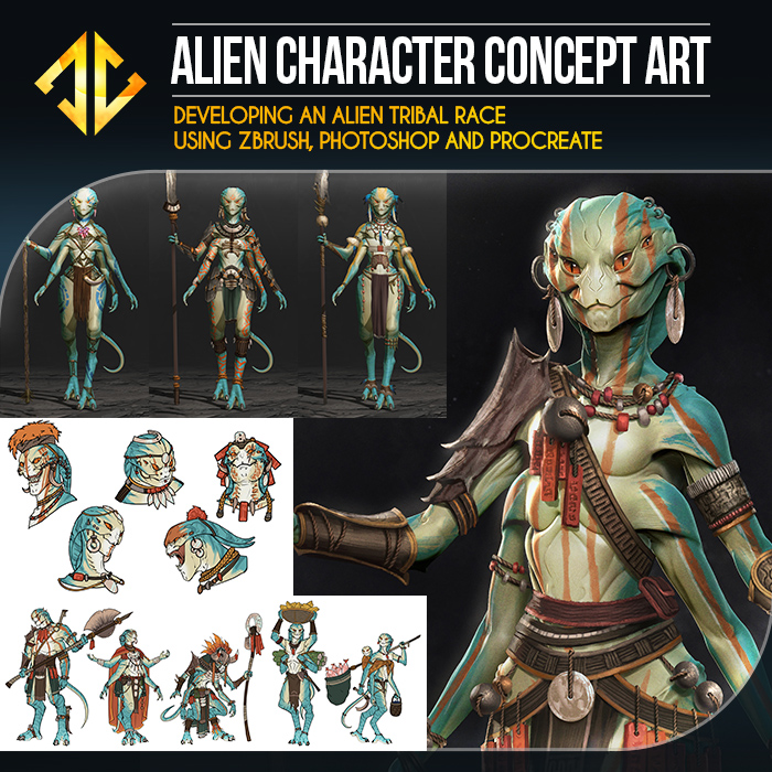 Alien Character Concept Art Tutorial