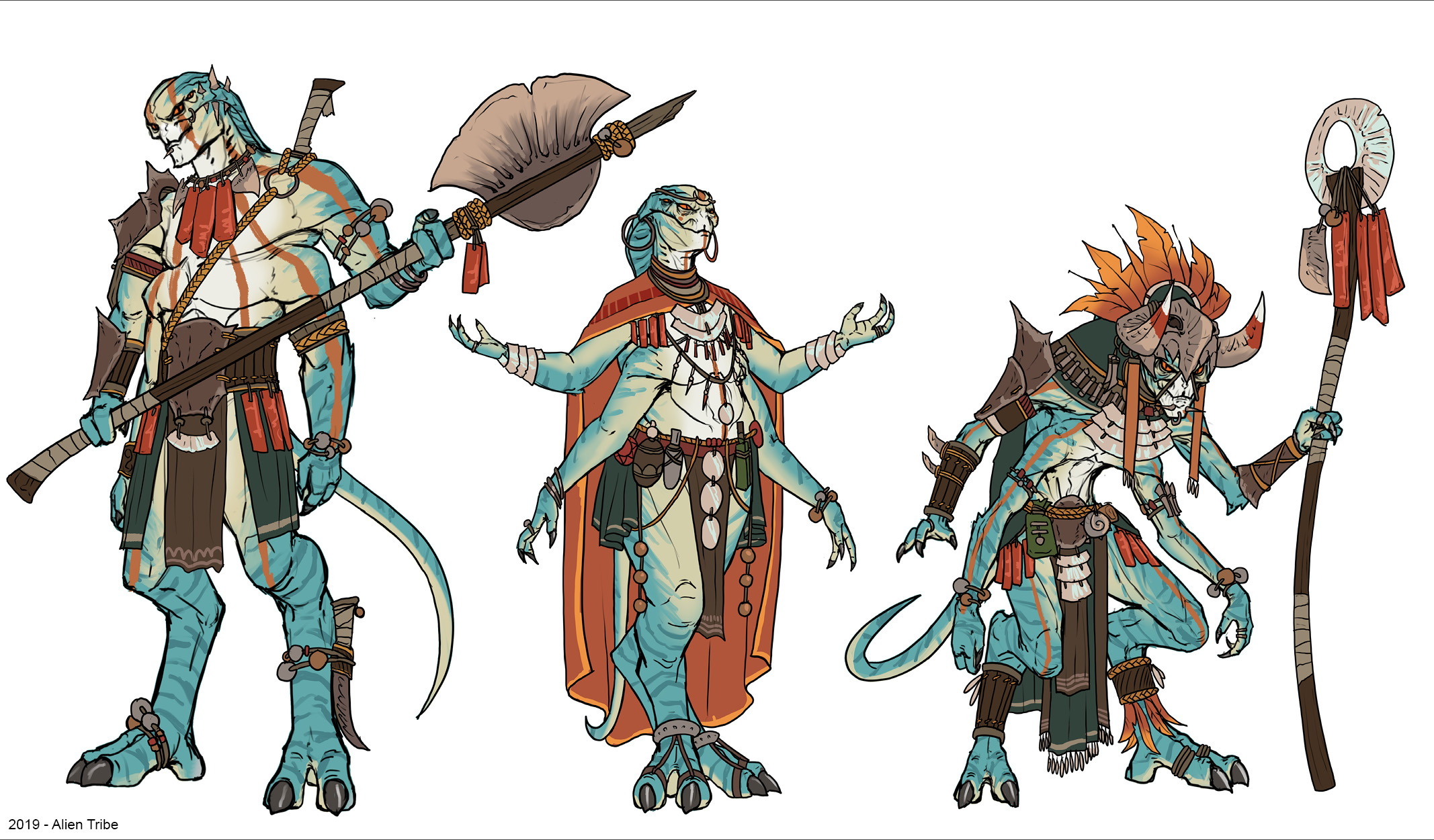 Alien races concept art