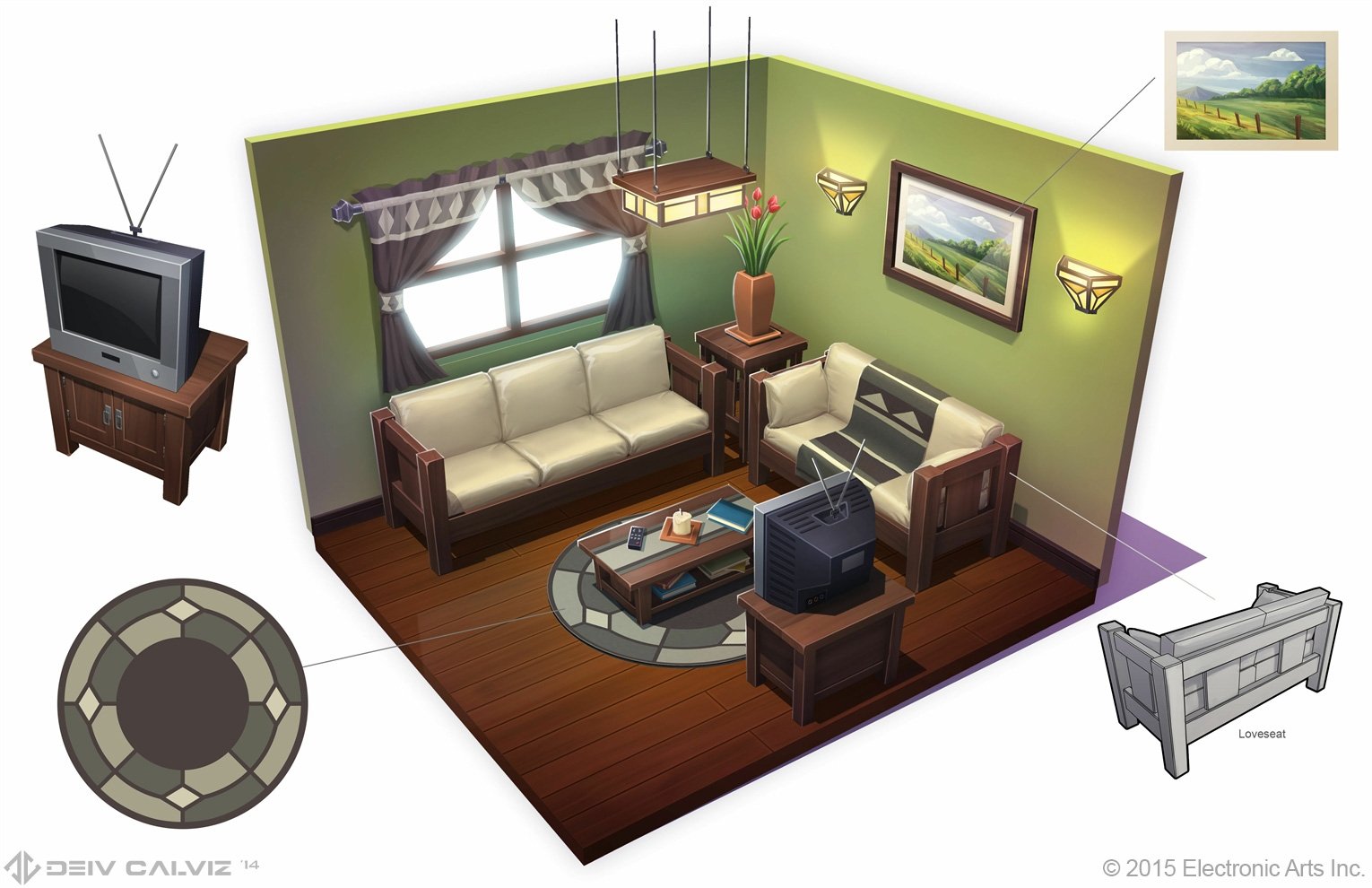 Deiv_sims4_MissionLivingRoom_EntertainmentArea